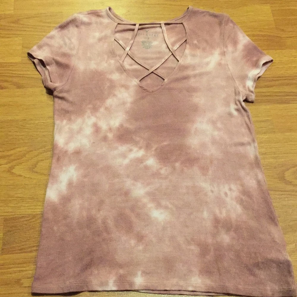 American eagle tie-dyed top